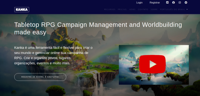 Kanka: Ferramenta gestão de campanhas de RPG de mesa